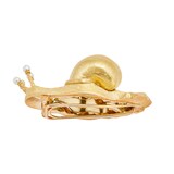 Vintage And Estate Jewelry 18k Yellow Gold 60mm Snail Pin