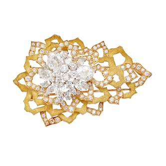 Vintage And Estate Jewelry 18k Yellow Gold 12.90cttw Diamond Pin Vintage And Estate Jewelry 18k Yellow Gold 12.90cttw Diamond Pin