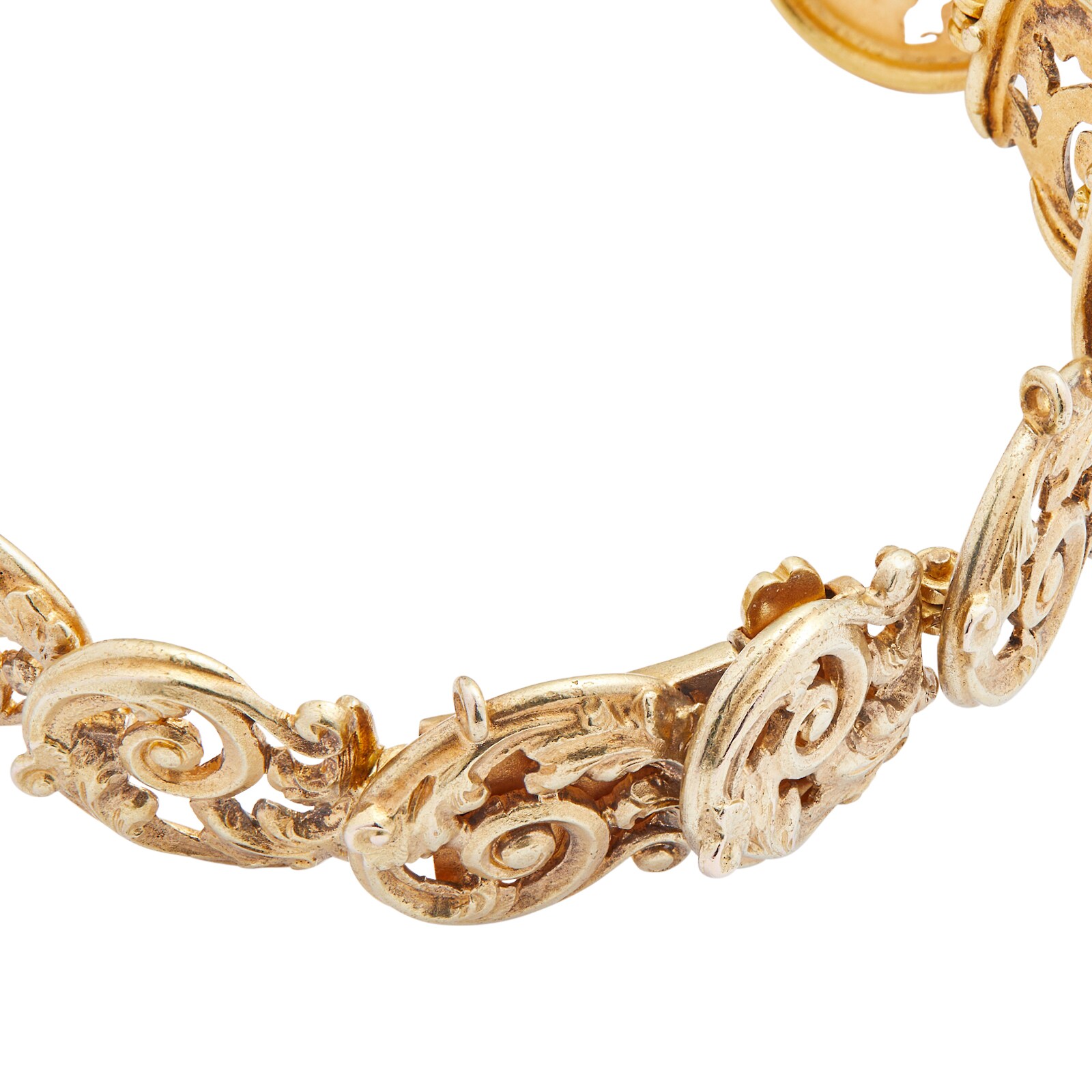 Vintage And Estate Jewelry 14ct Yellow Gold 0.45cttw Diamond and 0.60cttw Sapphire Bracelet 7"