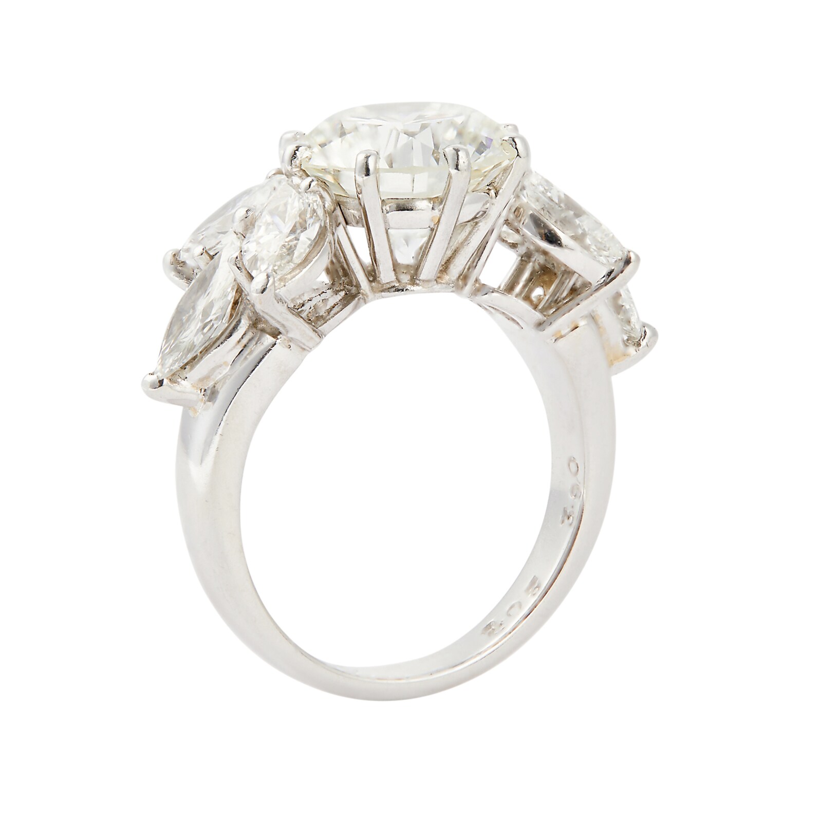 Vintage And Estate Jewelry Platinum 5.90cttw Diamond Ring - Size 6.25