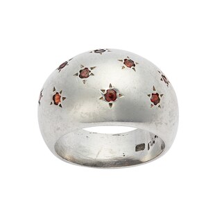Vintage And Estate Jewelry 14k White Gold Ring with Cutout Design Size 8.25