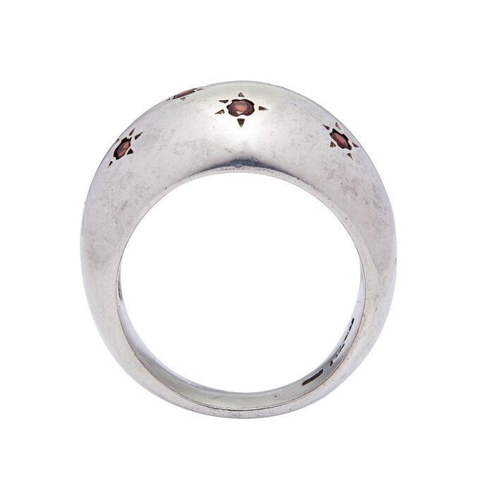 Vintage And Estate Jewelry 14k White Gold Ring with Cutout Design Size 8.25