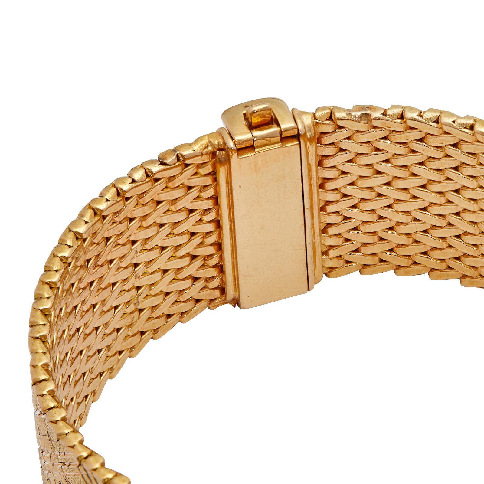 Vintage And Estate Jewelry 18k Yellow Gold Woven Bracelet 6.5"