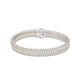 Vintage And Estate Jewelry 18k White Gold Roberto Coin Diamond Flex Bangle Size Medium