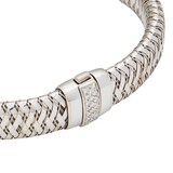 Vintage And Estate Jewelry 18k White Gold Roberto Coin Diamond Flex Bangle Size Medium