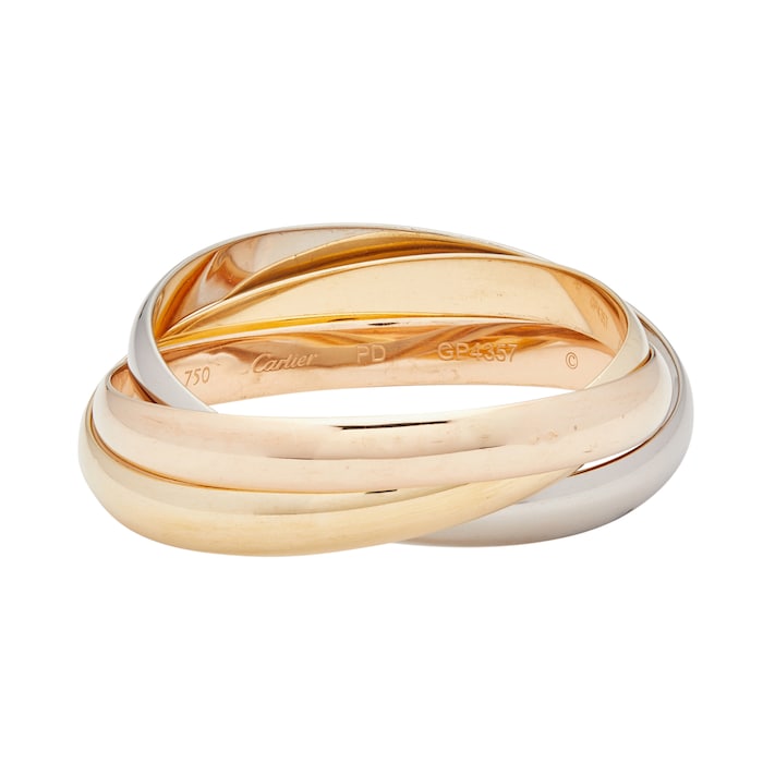 Betteridge Estate 18k Tri Gold Cartier Trinity Bangle