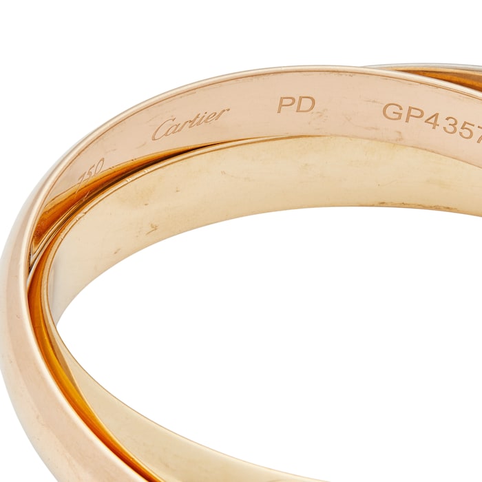 Betteridge Estate 18k Tri Gold Cartier Trinity Bangle