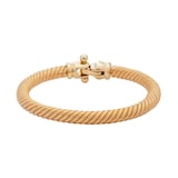 Vintage And Estate Jewelry 18k Yellow Gold Hollow Light Cable Bangle