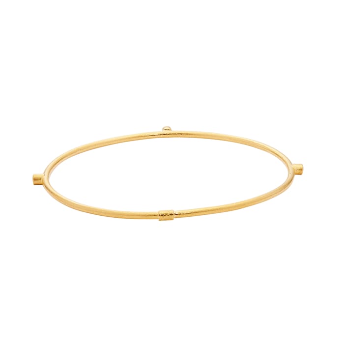 Betteridge Estate 24k Yellow Gold Yossi Harrari 0.15cttw Diamond Jane Stack Bangle