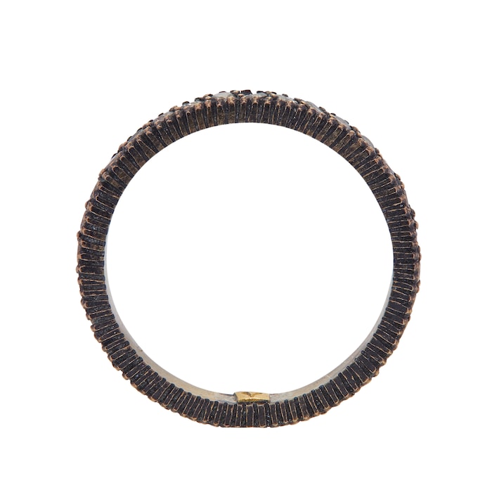 Vintage And Estate Jewelry Oxidised Sterling Silver Yossi Harari 0.65cttw Diamond Eternity Band