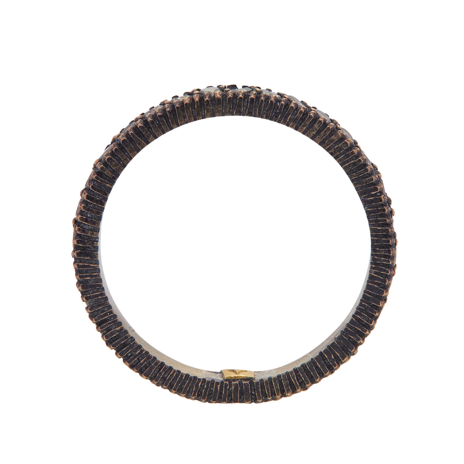 Vintage And Estate Jewelry Oxidised Sterling Silver Yossi Harari 0.65cttw Diamond Eternity Band