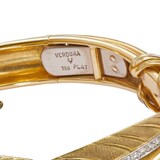 Betteridge Estate 18k Yellow Gold and Platinum 5.14cttw Diamond Tiara Feather Bracelet