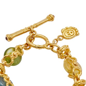 Vintage And Estate Jewelry 22k Yellow Gold Gem Set Bracelet
