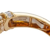Betteridge Estate 18k Yellow Gold and Platinum 2.25cttw Diamond and Pearl Cuff Bracelet