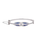 Betteridge Estate Platinum 2.02cttw Diamond and Sapphire Delicate Bracelet