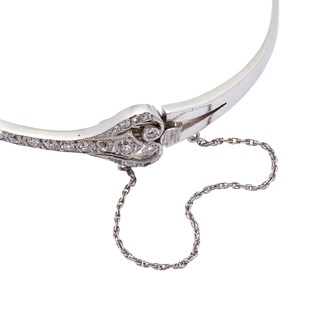 Vintage And Estate Jewelry Platinum 2.02cttw Diamond and Sapphire Delicate Bracelet Vintage And Estate Jewelry Platinum 2.02cttw Diamond and Sapphire Delicate Bracelet