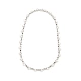 Betteridge Estate 18K White Gold Bvlgari Pearl & Diamond Necklace