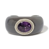 Vintage And Estate Jewelry Pre-Owned 18K White Gold Verdura Diamond & Multi-Color Stone Bracelet - Size 6.5