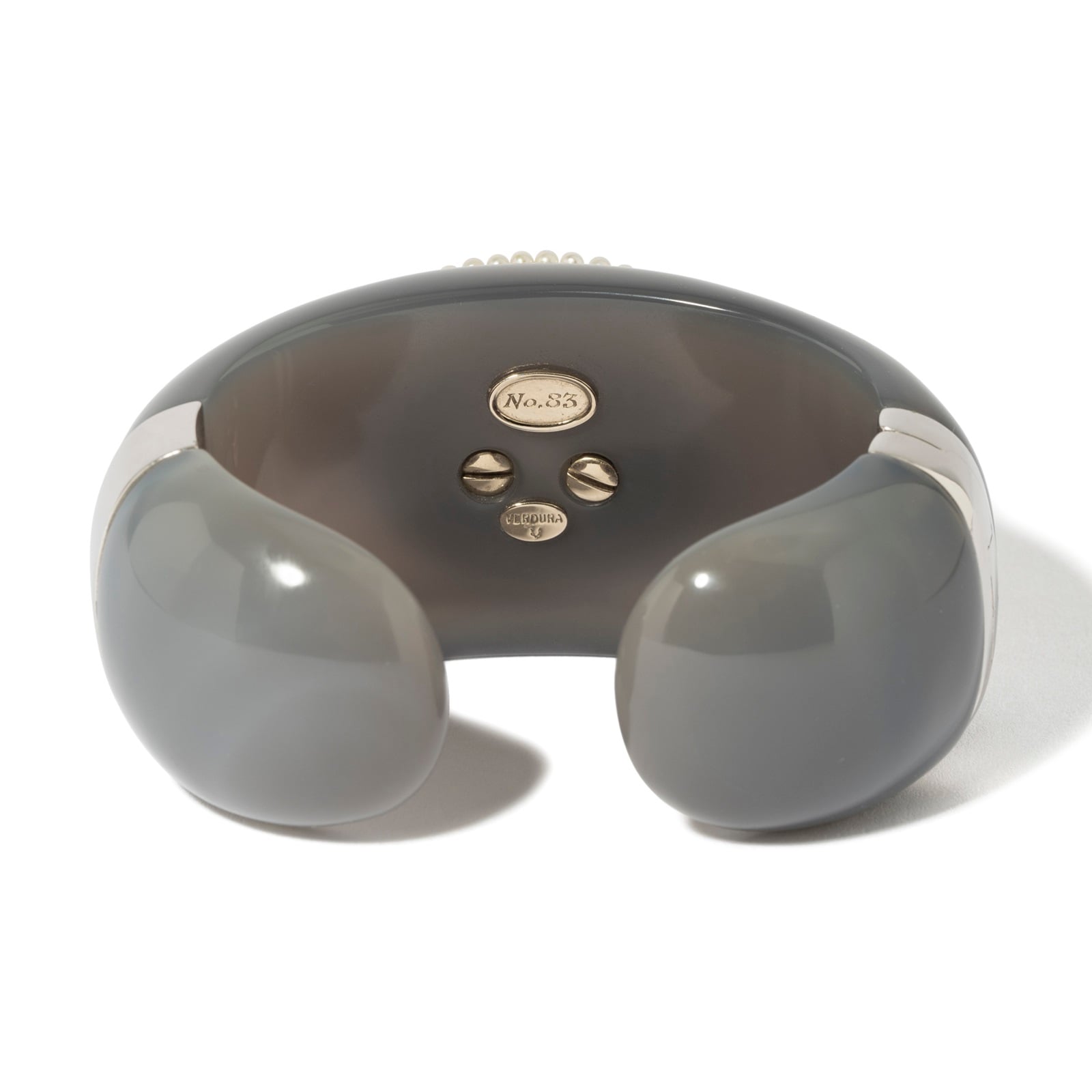 Vintage And Estate Jewelry Pre-Owned 18K White Gold Verdura Diamond & Multi-Color Stone Bracelet - Size 6.5