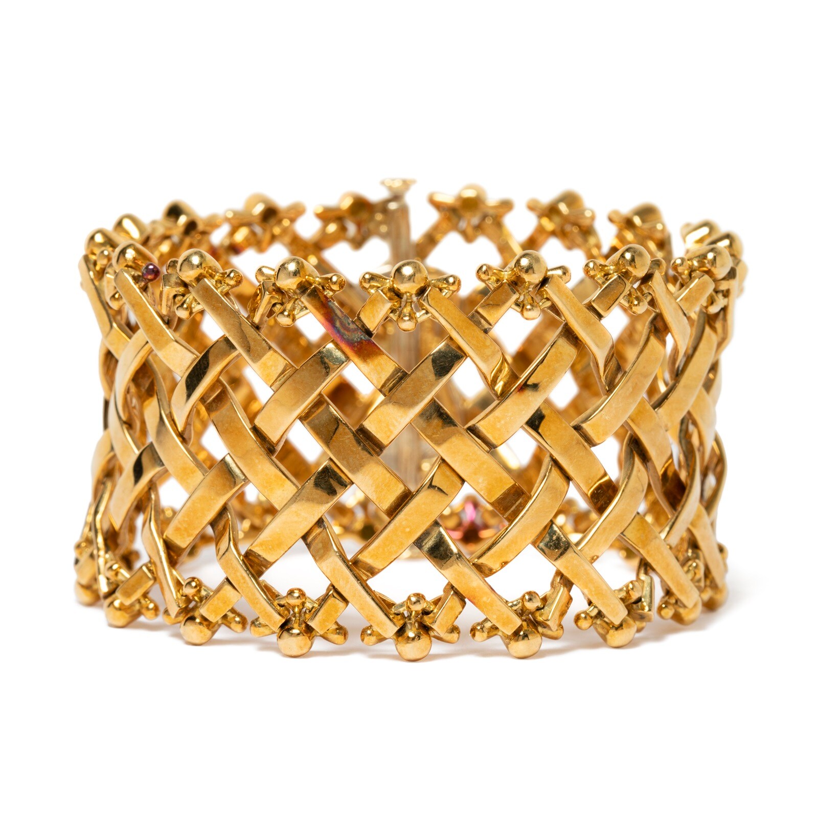 Vintage And Estate Jewelry Vintage 18K Yellow Gold Valentin Magro Bracelet - Size 6.5