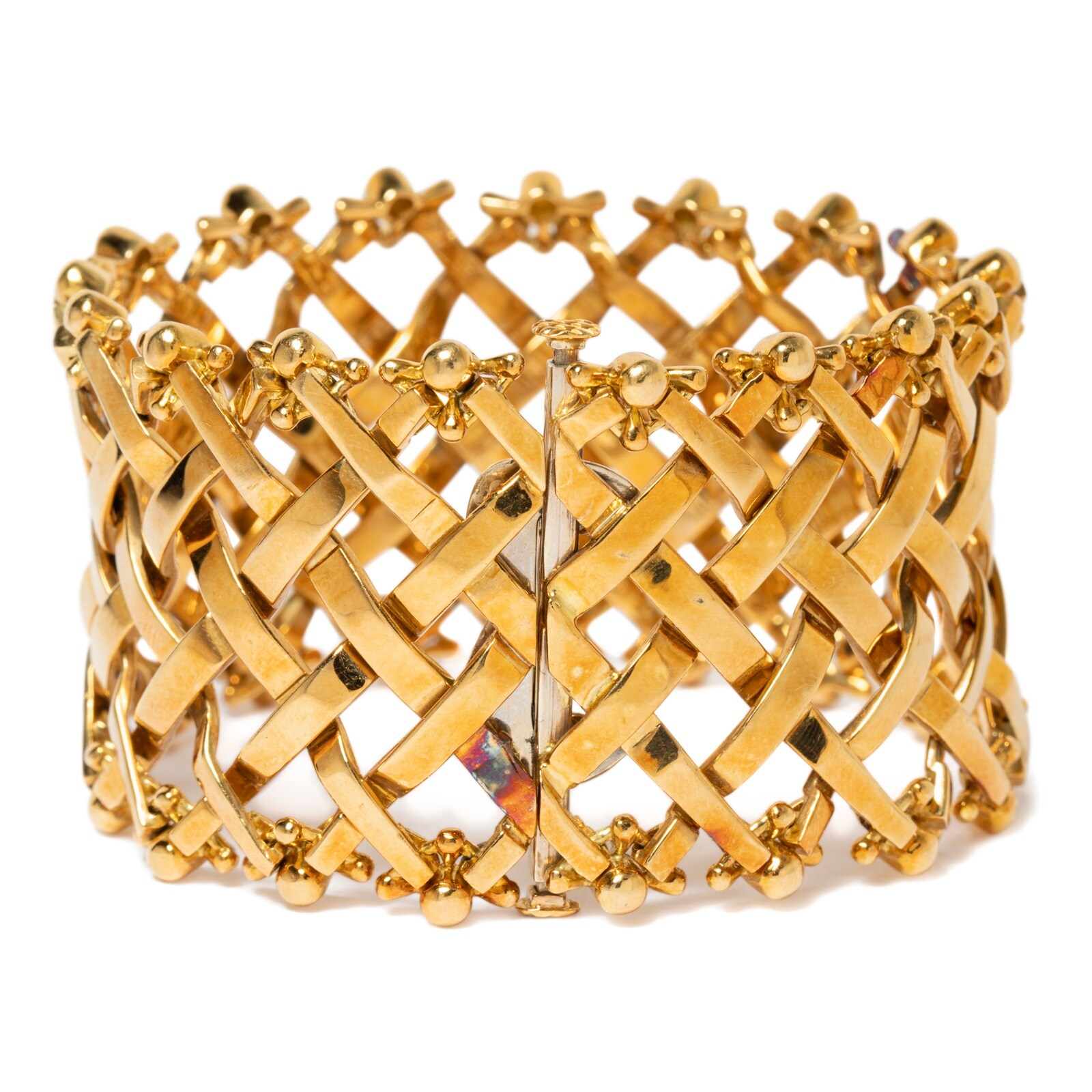 Vintage And Estate Jewelry Vintage 18K Yellow Gold Valentin Magro Bracelet - Size 6.5