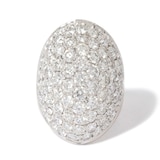 Vintage And Estate Jewelry Contemporary 18K White Gold Hans D. Krieger Diamond Ring - Size 7.75