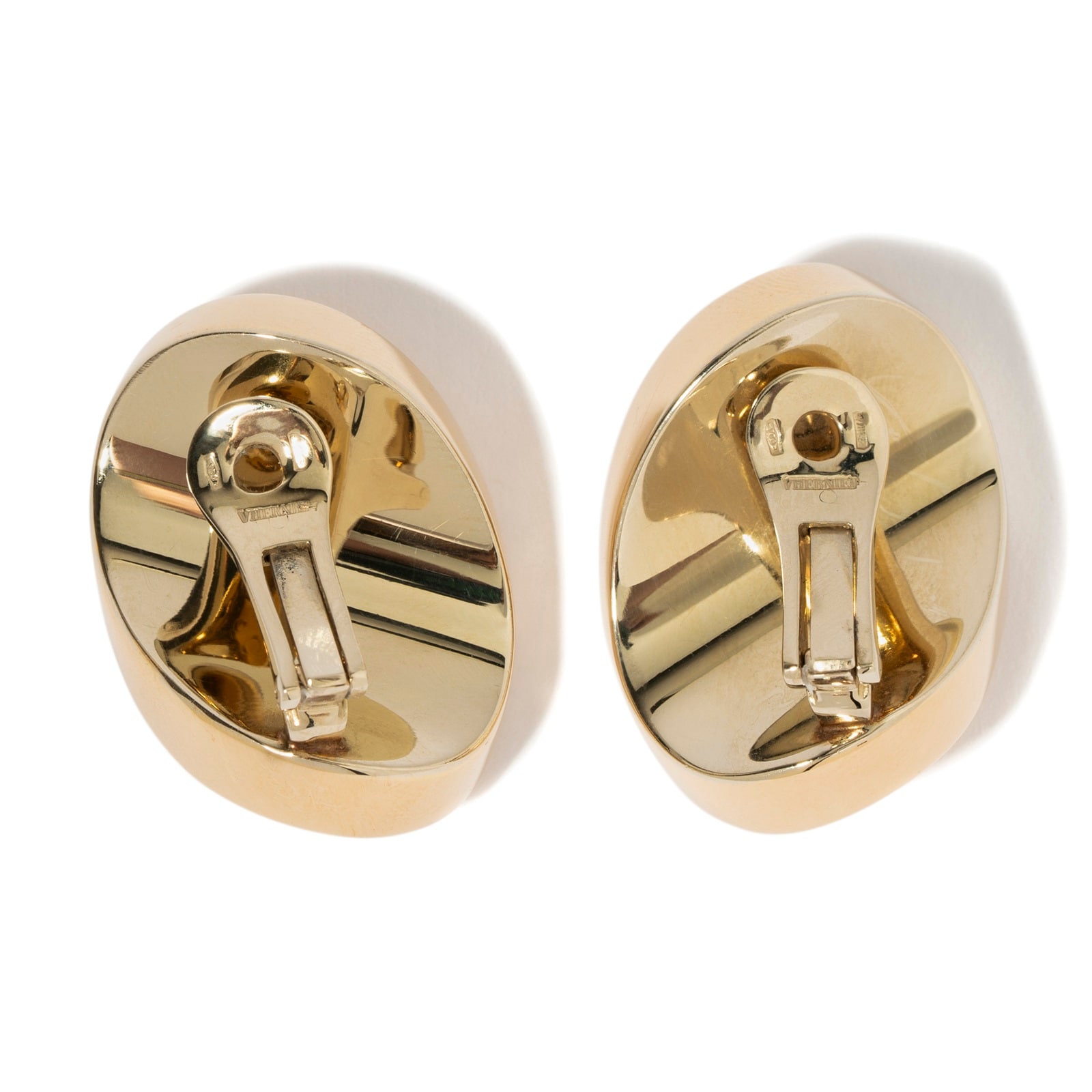 Vintage And Estate Jewelry Pre-Owned 18K Yellow Gold Vhernier Earrings