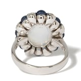 Vintage And Estate Jewelry Contemporary 18K White Gold Favero Diamond & Multi-Color Stone Ring - Size 6