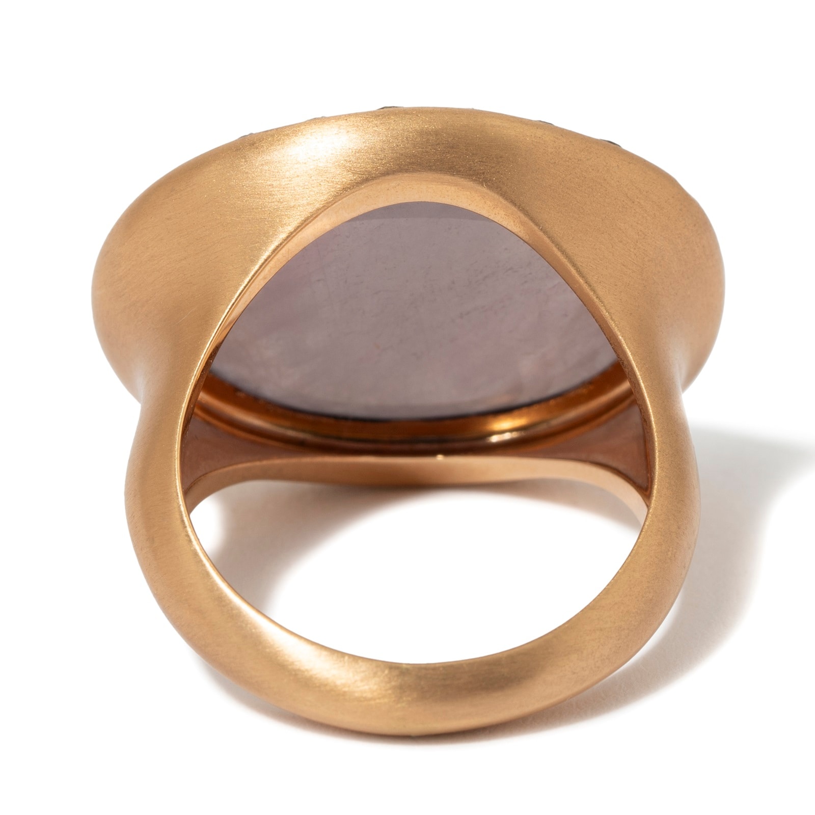 Vintage And Estate Jewelry Contemporary 18K Rose Gold Salavetti Sapphire & Diamond Ring - Size 6.75