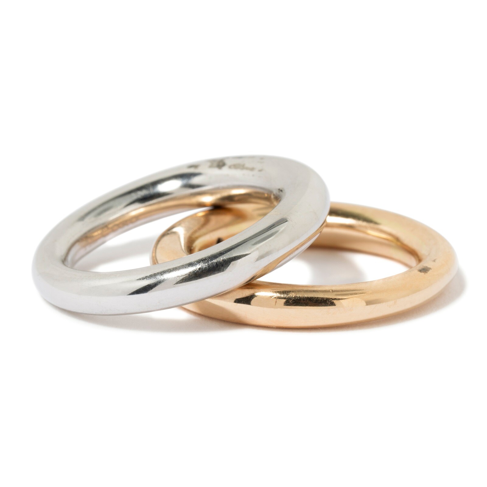 Vintage And Estate Jewelry Contemporary 18K White & Rose Gold Al Coro Ring - Size 7