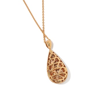 Vintage And Estate Jewelry Elegant 18K Rose Gold Hans D. Krieger Diamond Vintage Necklace