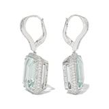 Pre-Owned Hans D. Krieger 18ct White Gold Hans D. Krieger Aquamarine & Diamond Earrings