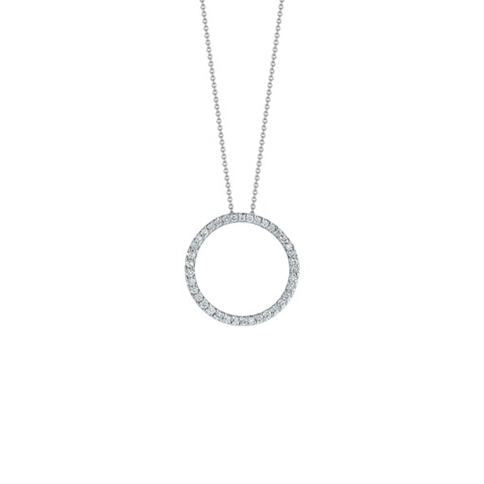 Roberto Coin 18k White Gold 0.42cttw Diamond Circle Pendant