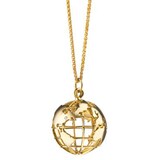 Monica Rich Kosann 18k Yellow Gold My Earth 7/8"Charm Pendant 36"