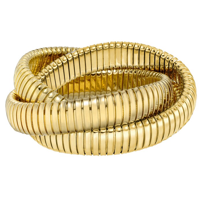 Betteridge 18k Yellow Gold Tubogas Rolling Bangle Bracelet