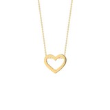 Roberto Coin 18k Yellow Gold Open Heart Pendant 16-18"