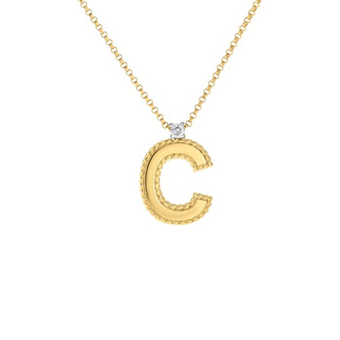 Roberto Coin 18k Yellow Gold Block Letter C Pendant