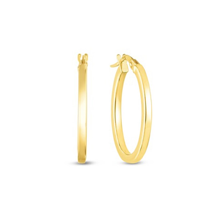 Roberto Coin 18k Yellow Gold Petite 25x15mm Oval Hoop Earrings