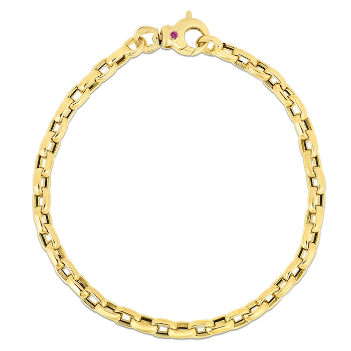 Roberto Coin 18k Yellow Gold Boston Link Bracelet 7"