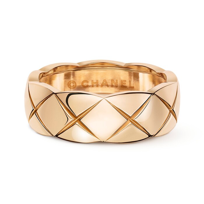 Chanel 18k Beige Gold Coco Crush Small Band Size 6.25