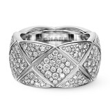 Chanel 18k White Gold 1.90cttw Diamond Coco Crush Large Band