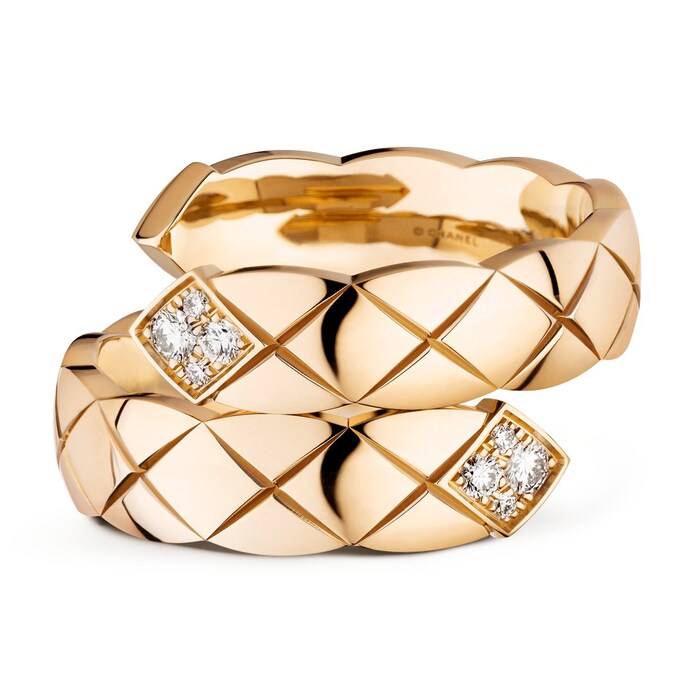 Chanel 18k Beige Gold 0.10cttw Coco Crush Toi Et Moi Ring Ring Size 6