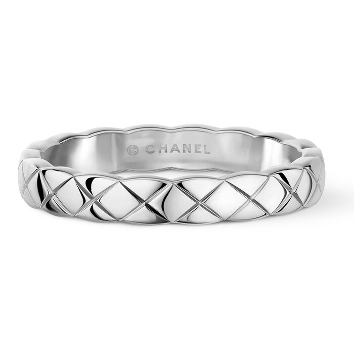 Chanel 18k White Gold Coco Crush Small Band Size 6.25