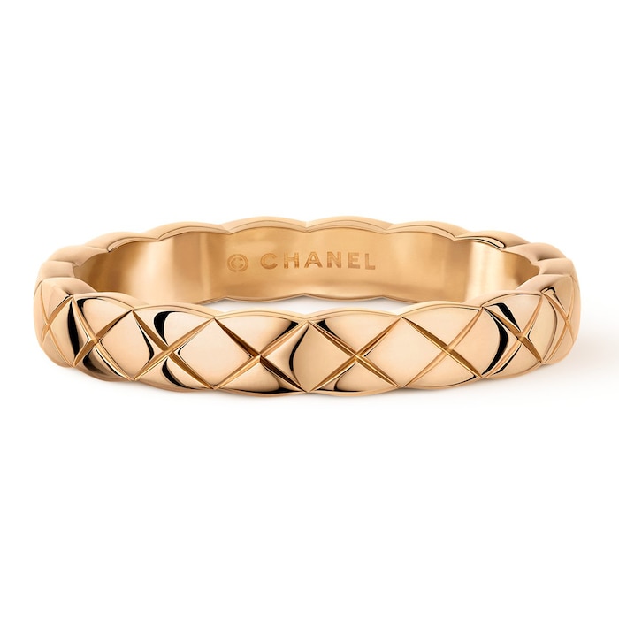 Chanel 18k Beige Gold Coco Crush Mini Band Size 3.25
