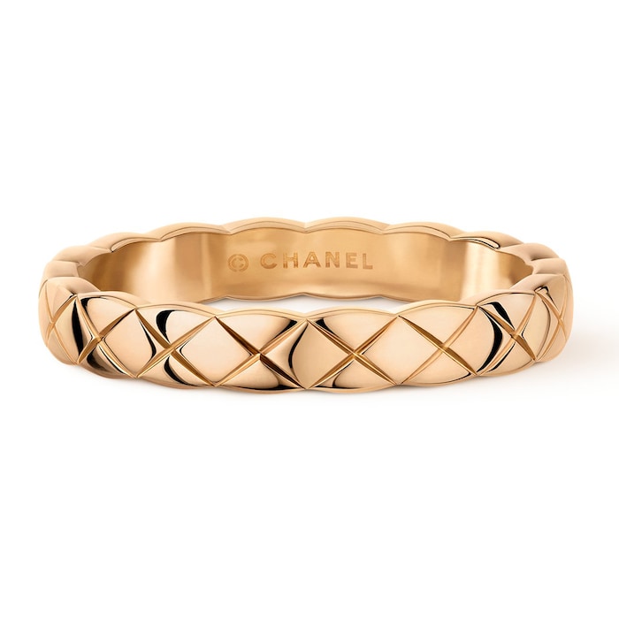 Chanel 18k Beige Gold Coco Crush Mini Band Size 4