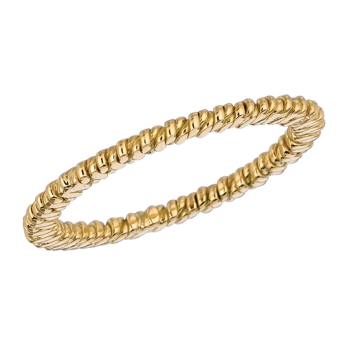 Gemveto 18k Yellow Gold Twist Guard Ring Size 6