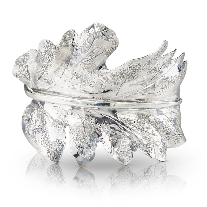 Buccellati Sterling Silver Blossoms Leaf Cuff Bracelet