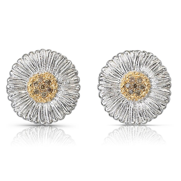 Buccellati Sterling Silver Blossoms Small Daisy Earrings