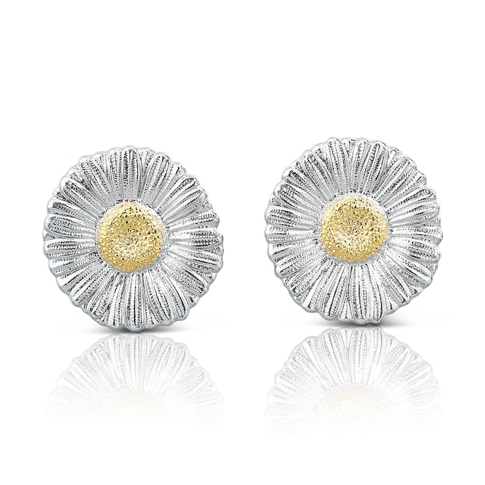 Buccellati Sterling Silver Blossoms Daisy Stud Earrings