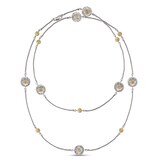 Buccellati Sterling Silver Diamond Blossoms Daisy Long Necklace